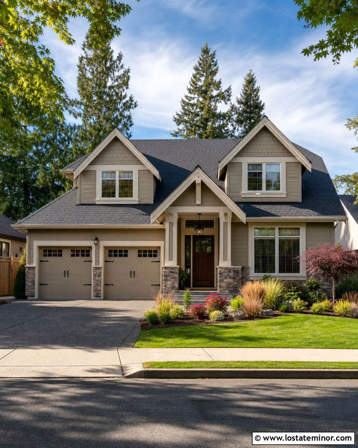 Sand House With Garage Dormers - 30 Sand House Design With Dormers Ideas