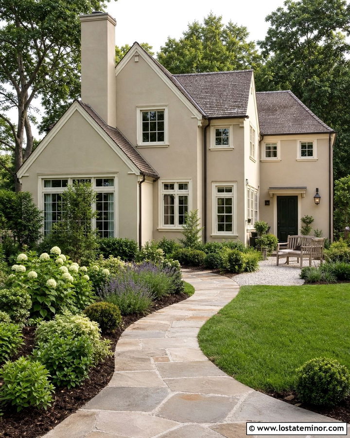 Sand House With Garden Path - 30 Sand House Design With Backyard Ideas