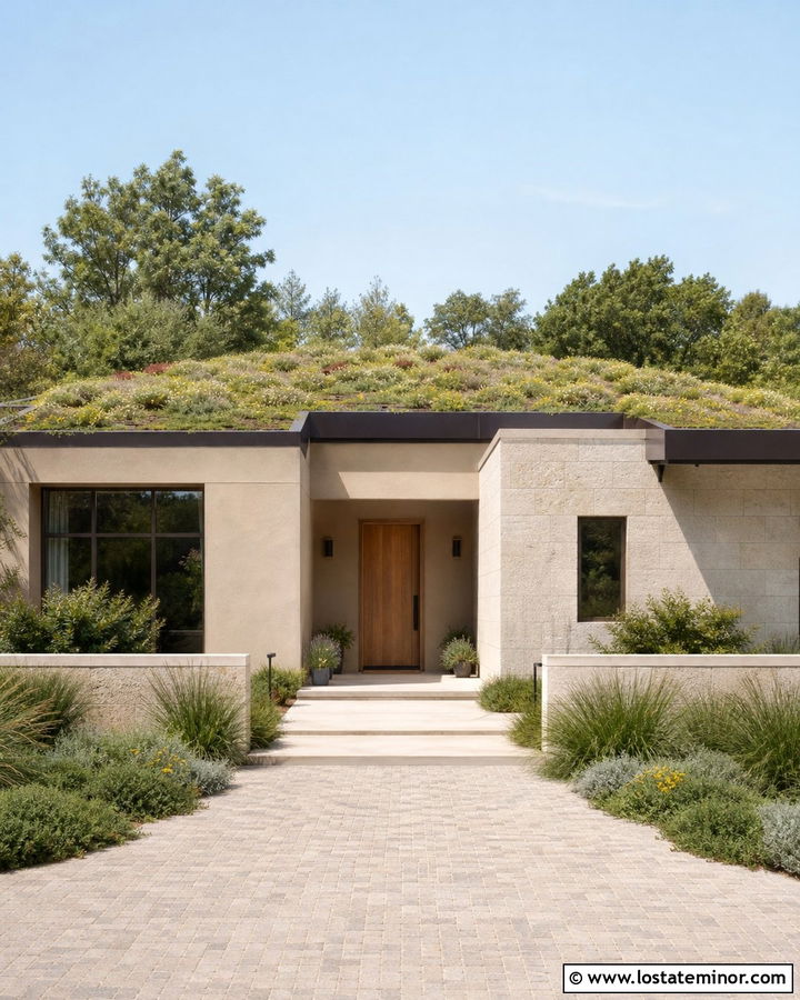 Sand House With Green Living Roof - 30 Sand House Design With Roof Ideas