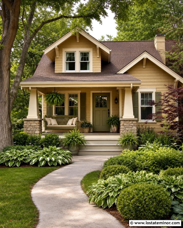 Sand House With Green Porch Swing - 30 Sand House Design With Swing Ideas
