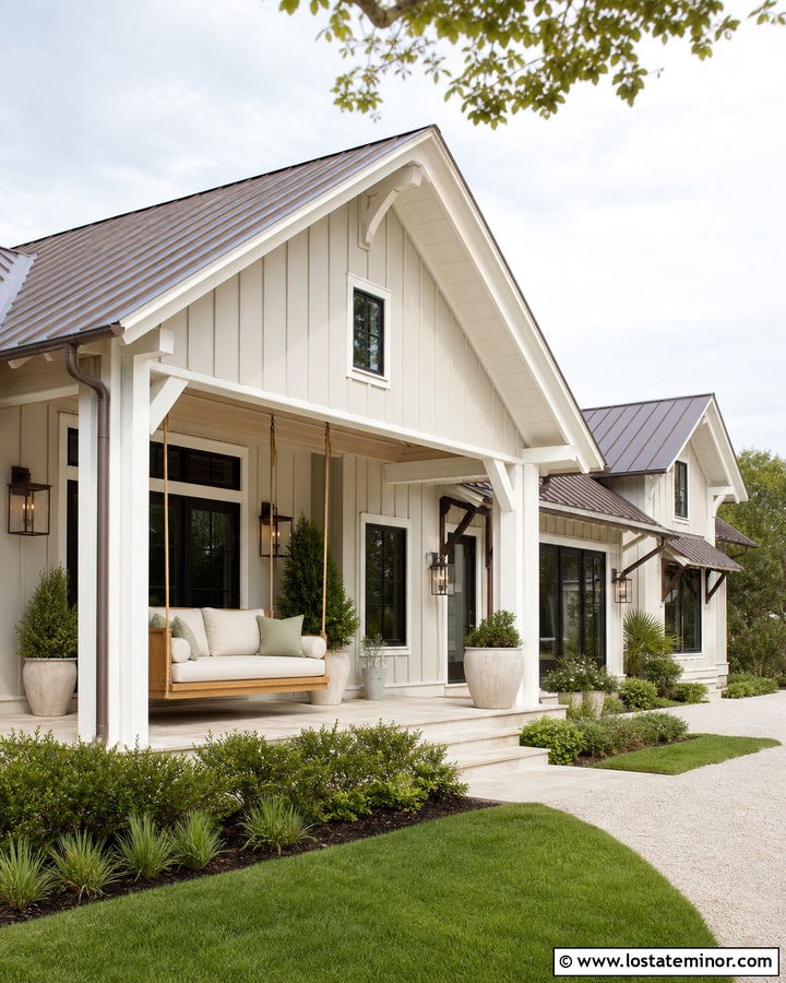 Sand House With Hanging Daybed Swing - 30 Sand House Design With Swing Ideas