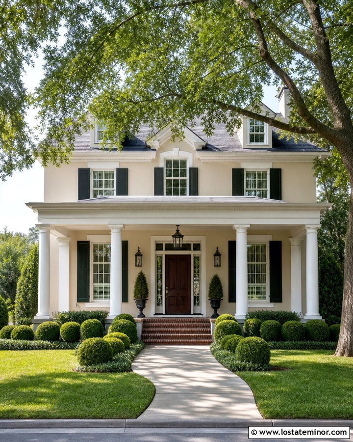 Sand House With Hanging Porch Lanterns - 30 Sand House Design With Lighting Ideas