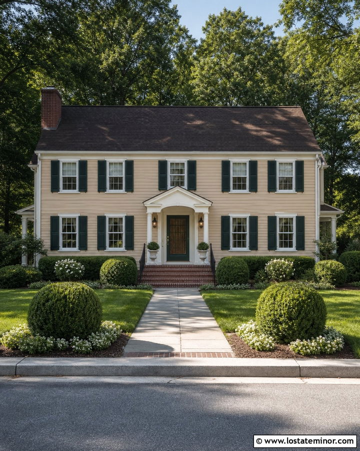 Sand House With Hunter Green Storm Door - 30 Sand House Design With Storm Door Ideas