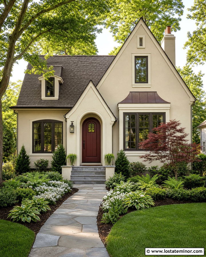 Sand House With Japanese Maple Front Yard - 30 Sand House Design With Front Yard Ideas