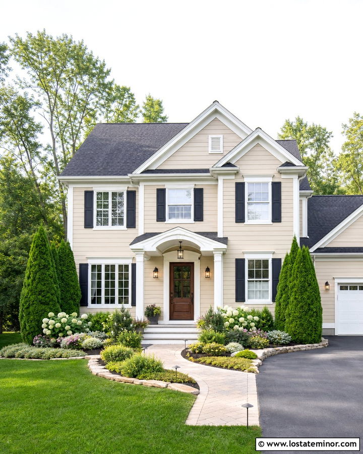 Sand House With Layered Foundation Landscaping - 30 Sand House Design With Front Yard Ideas