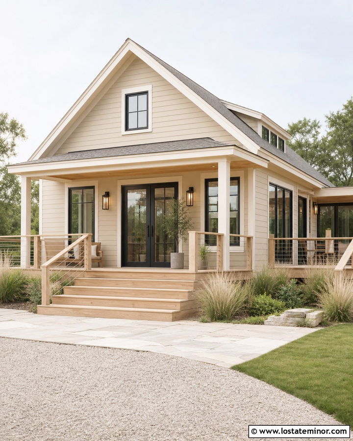 Sand House With Light Oak Deck - 30 Sand House Design With Deck Ideas