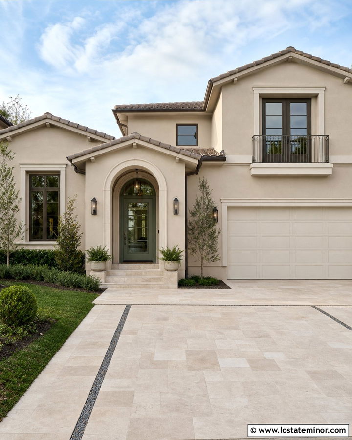 Sand House With Limestone Driveway - 30 Sand House Design With Driveway Ideas
