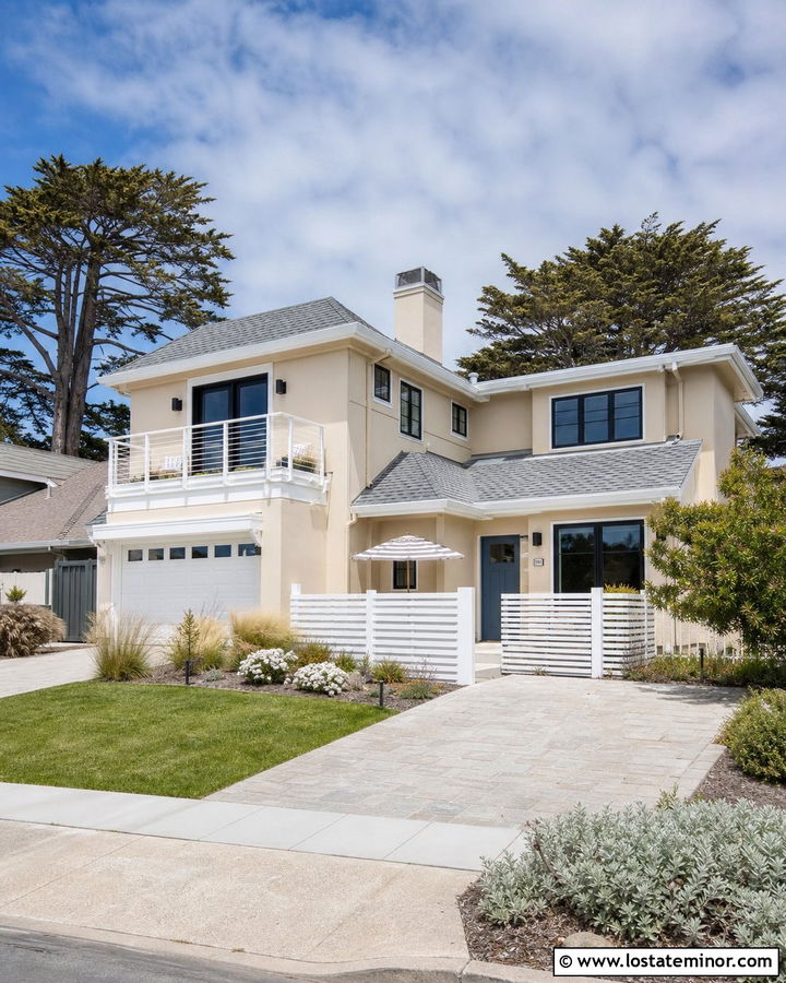 Sand House With Louvered Fence - 30 Sand House Design With Fence Ideas