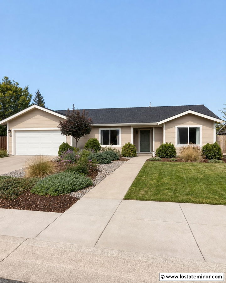 Sand House With Low Maintenance Front Yard - 30 Sand House Design With Front Yard Ideas
