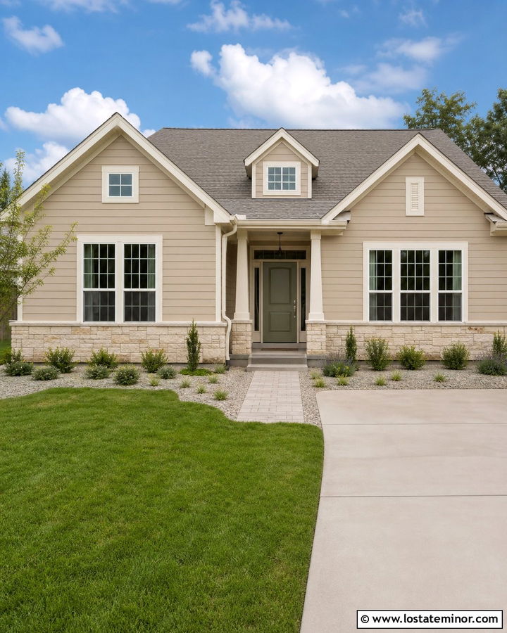 Sand House With Low Stone Water Table - 30 Sand House Design With Wainscoting Ideas