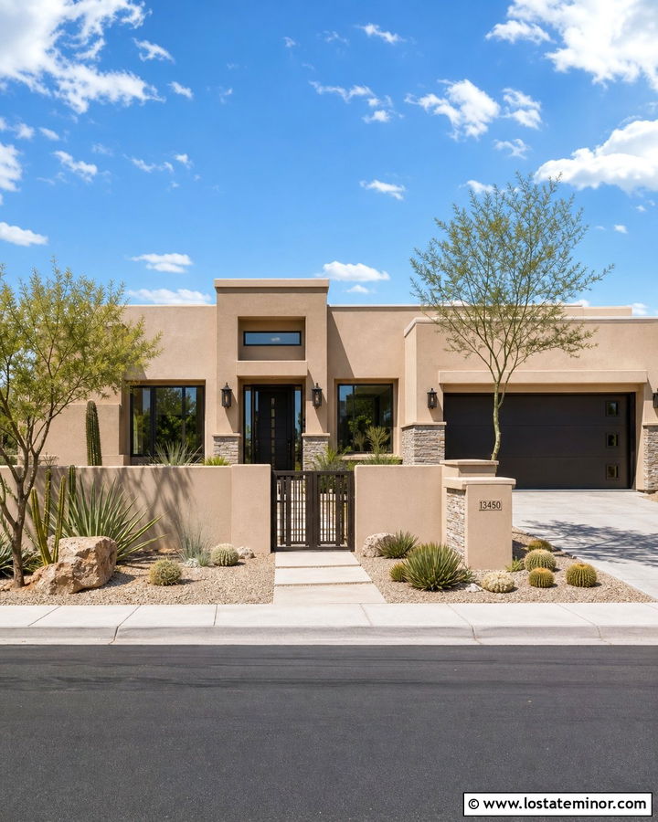 Sand House With Matching Fence And Gate - 30 Sand House Design With Fence Ideas