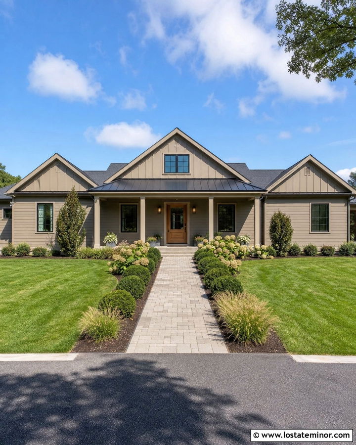Sand House With Metal Porch Roof - 30 Sand House Design With Front Porch Ideas