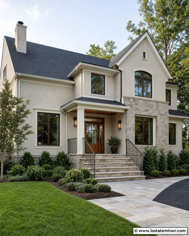 Sand House With Mixed Material Steps - 30 Sand House Design With Steps Ideas