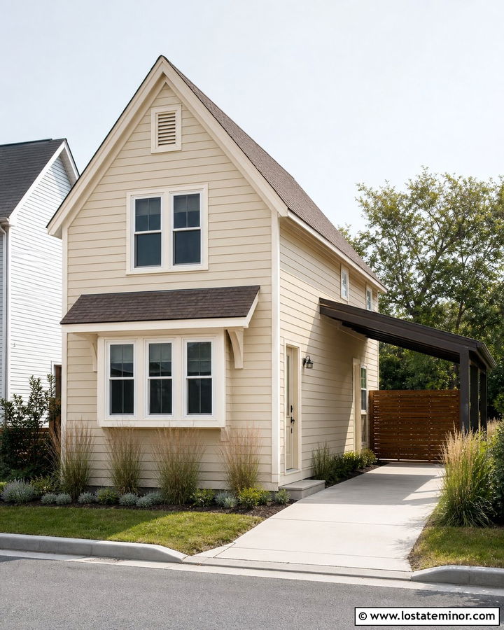 Sand House With Narrow Carport - 30 Sand House Design With Carport Ideas