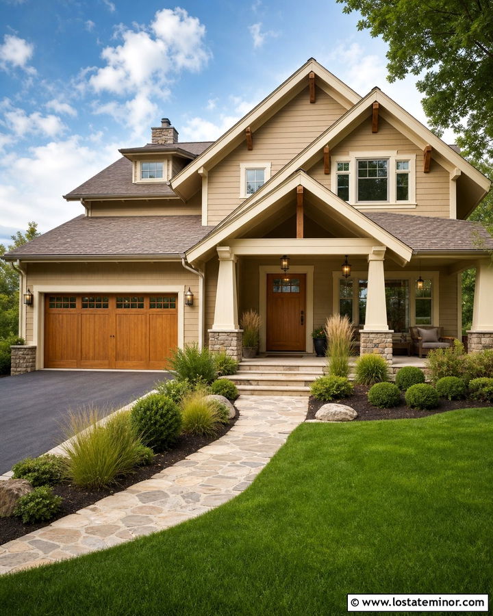 Sand House With Natural Oak Entry Door - 30 Sand House Design With Entry Door Ideas