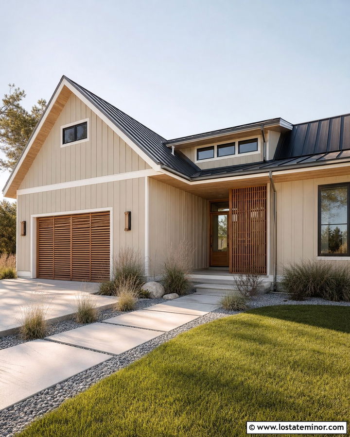 Sand House With Natural Wood Lighting - 30 Sand House Design With Lighting Ideas