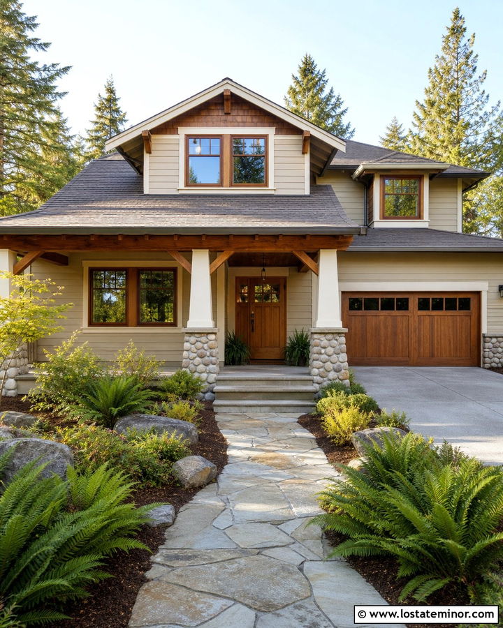 Sand House With Natural Wood Trim - 30 Sand House Design With Trim Ideas