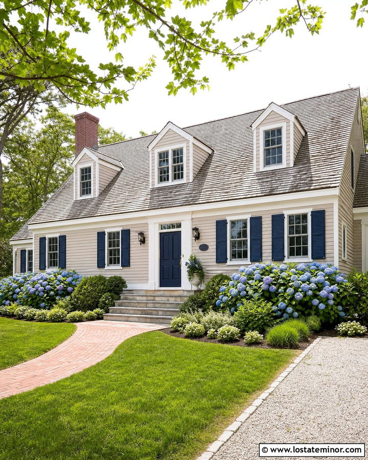 Sand House With Navy Blue Accents - 30 Sand House Design With Accents Ideas