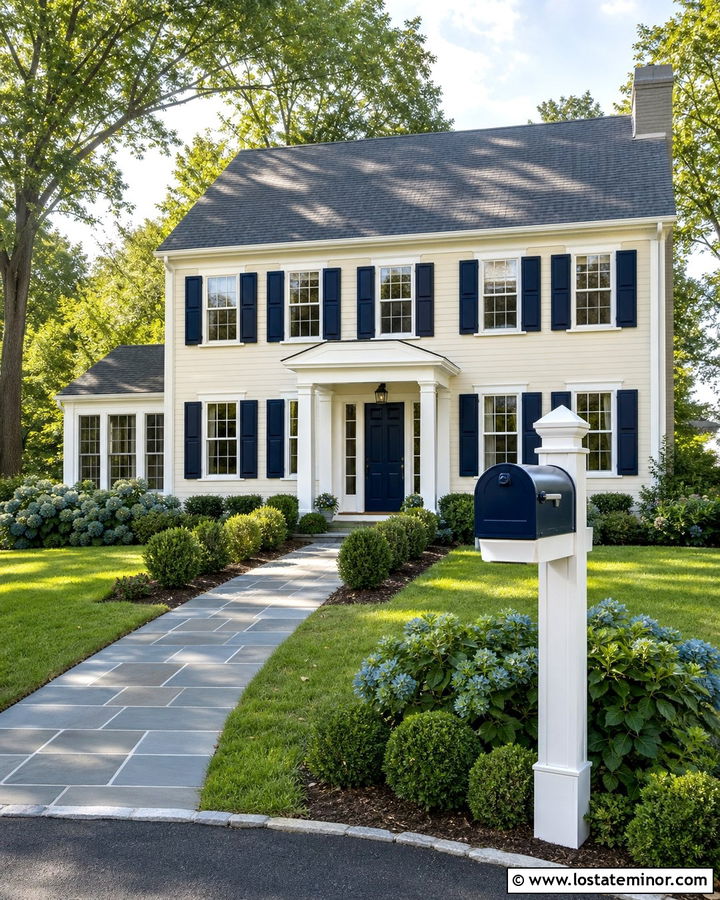 Sand House With Navy Mailbox - 30 Sand House Design With Mailbox Ideas