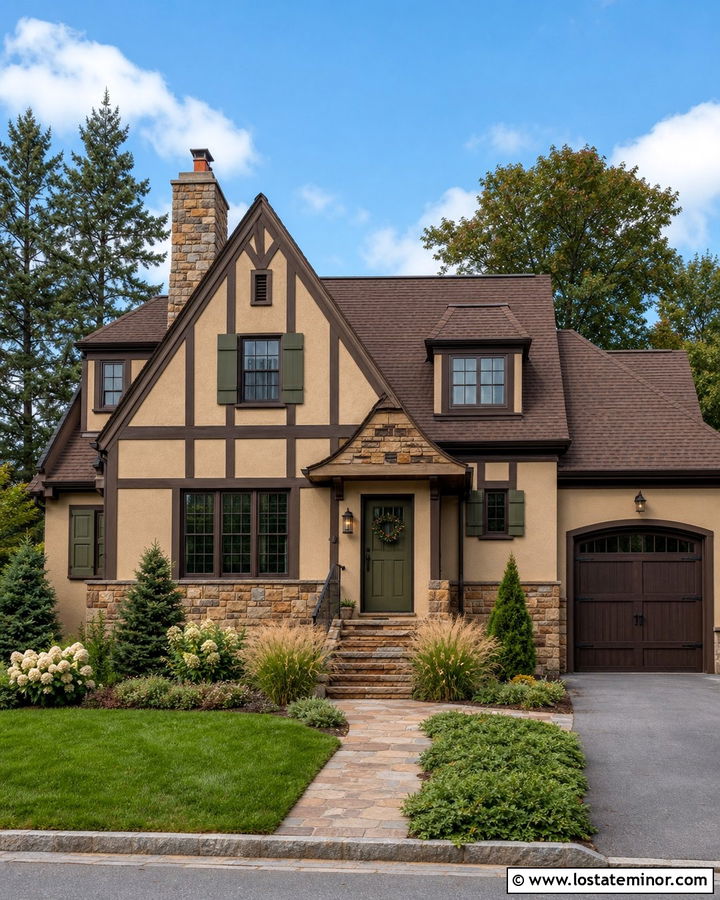 Sand House With Olive Green Accents - 30 Sand House Design With Accents Ideas