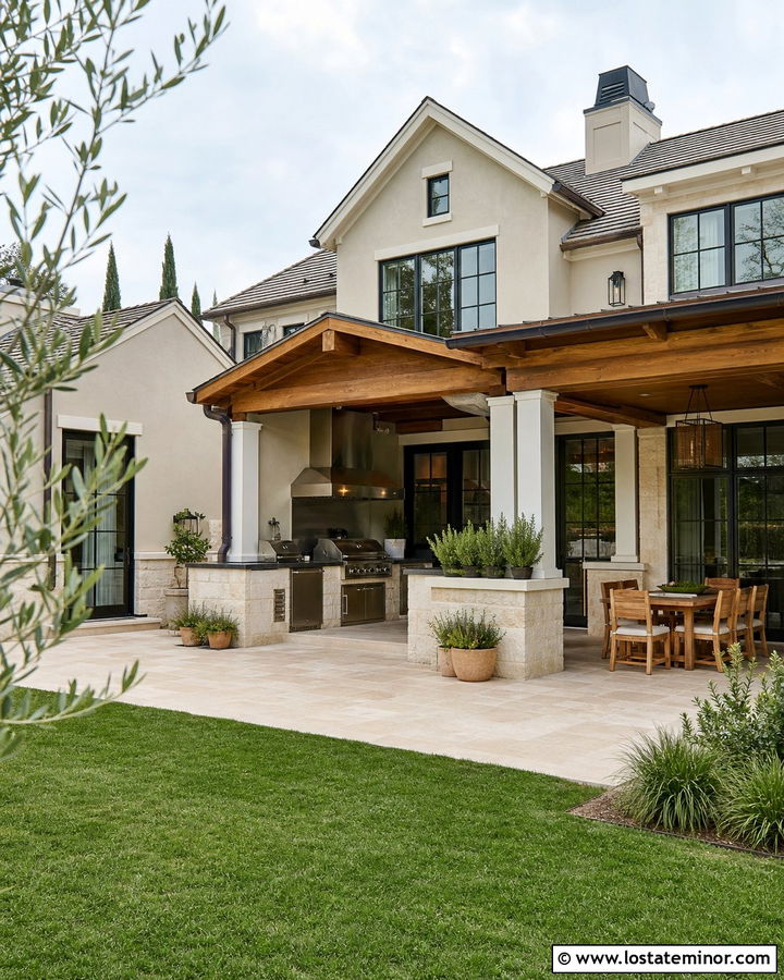Sand House With Outdoor Kitchen - 30 Sand House Design With Backyard Ideas