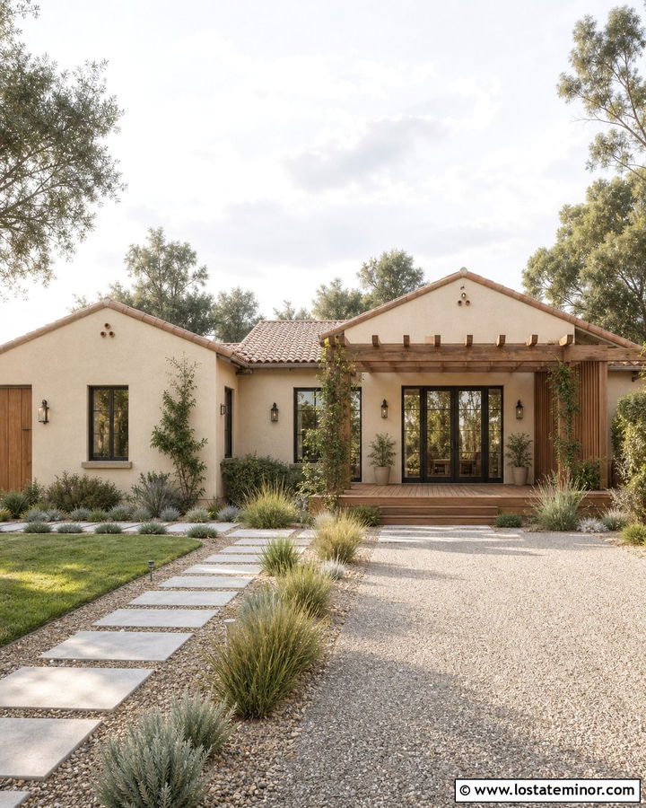 Sand House With Pergola Deck - 30 Sand House Design With Deck Ideas