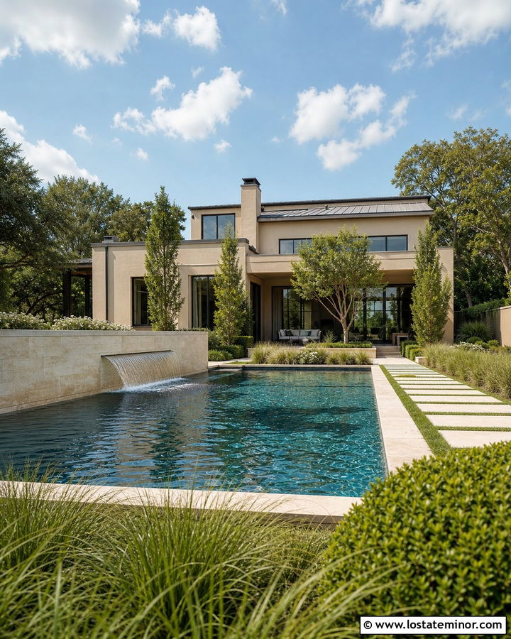 Sand House With Pool And Water Feature - 30 Sand House Design With Swimming Pool Ideas