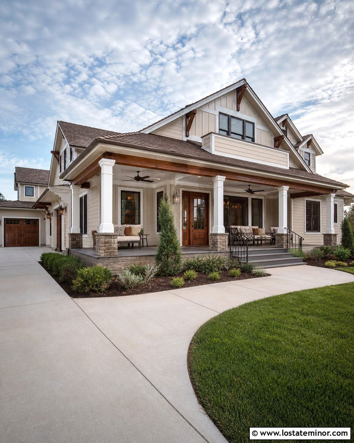 Sand House With Porch Ceiling Beams And Fans - 30 Sand House Design With Porch Ceiling Ideas
