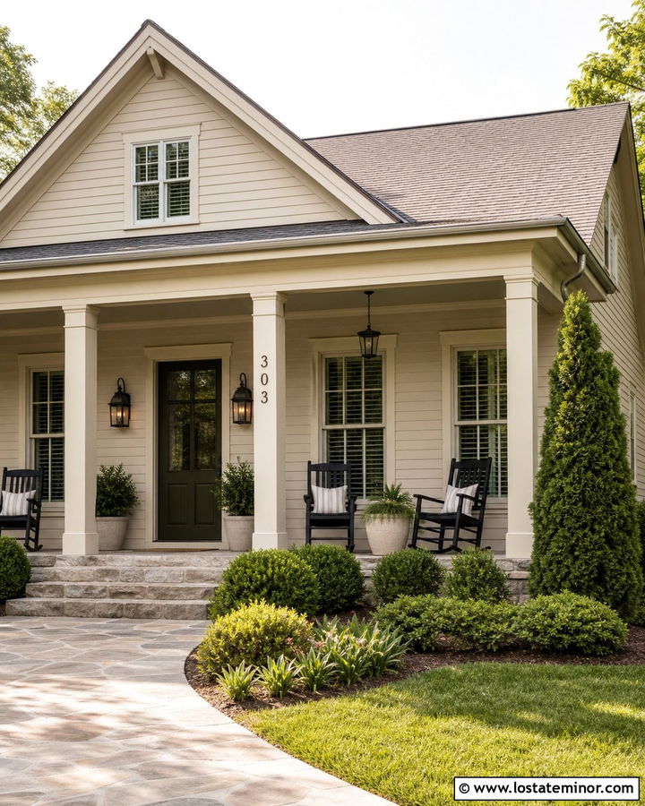 Sand House With Porch Column Numbers - 30 Sand House Design With House Numbers Ideas