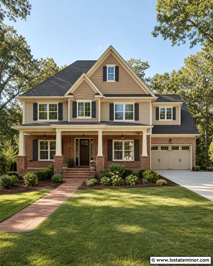 Sand House With Red Brick And Cedar Shakes - 30 Sand House Design With Cedar Shake Ideas