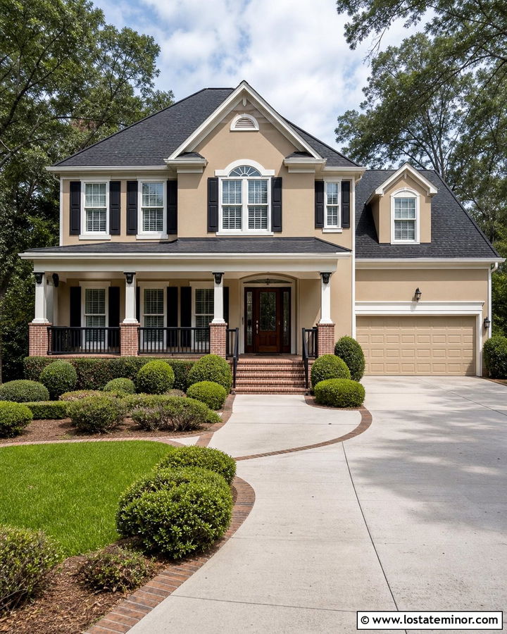 Sand House With Red Brick And Railings - 30 Sand House Design With Railings Ideas