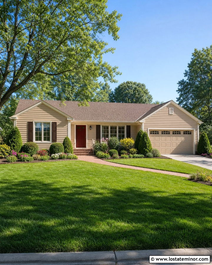Sand House With Red Front Door And Shingles - 30 Sand House Design With Shingles Ideas