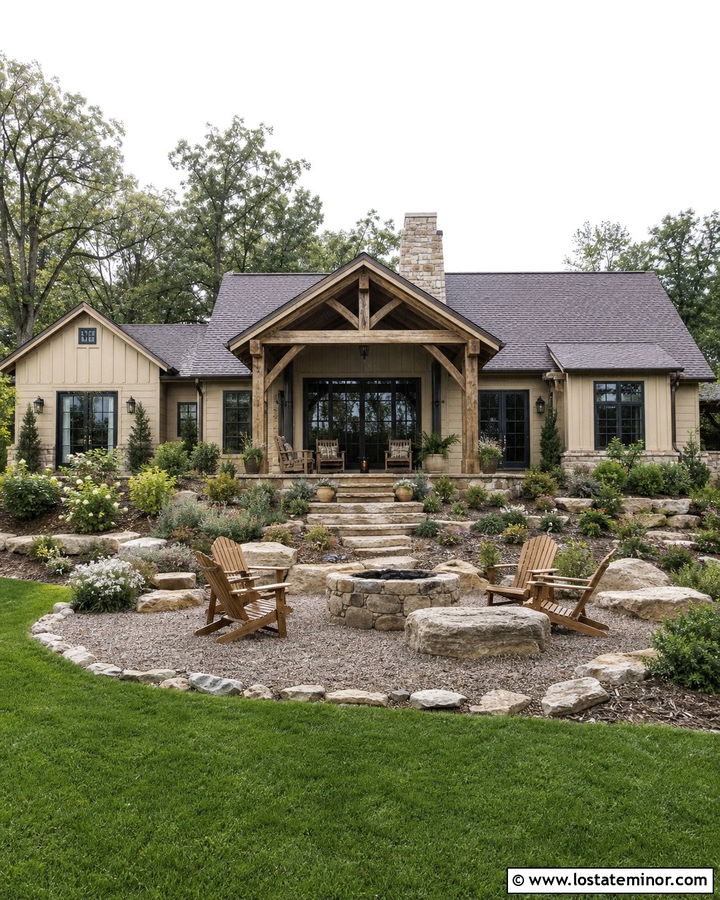 Sand House With Rustic Backyard - 30 Sand House Design With Backyard Ideas
