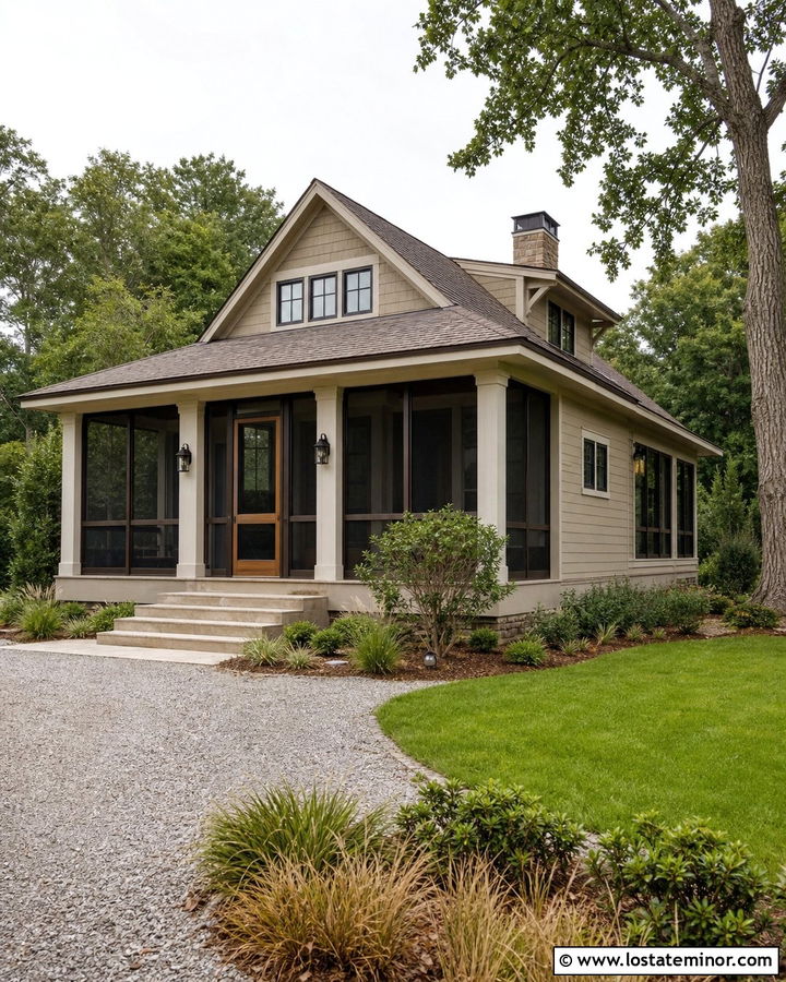 Sand House With Screened Front Porch - 30 Sand House Design With Front Porch Ideas