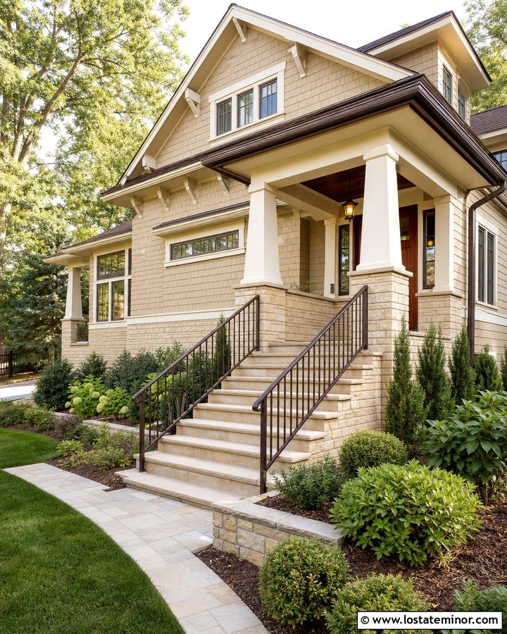 Sand House With Side Entrance Steps - 30 Sand House Design With Steps Ideas