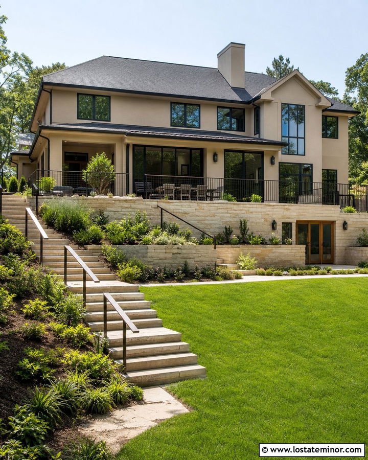 Sand House With Sloped Backyard - 30 Sand House Design With Backyard Ideas