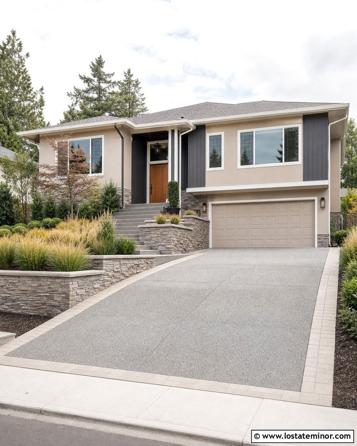 Sand House With Sloped Driveway - 30 Sand House Design With Driveway Ideas