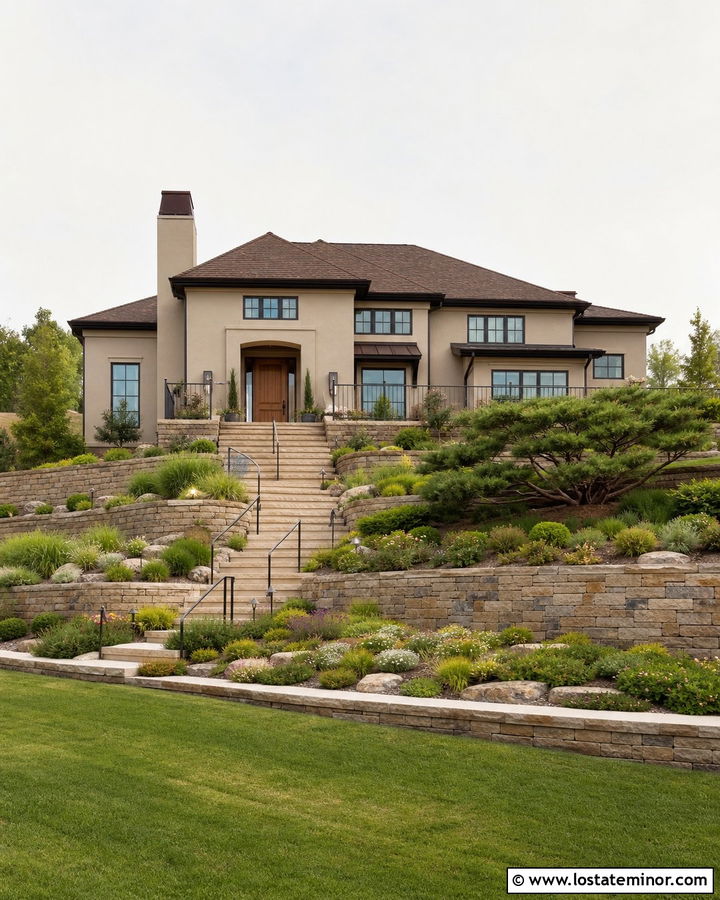 Sand House With Sloped Front Yard - 30 Sand House Design With Front Yard Ideas