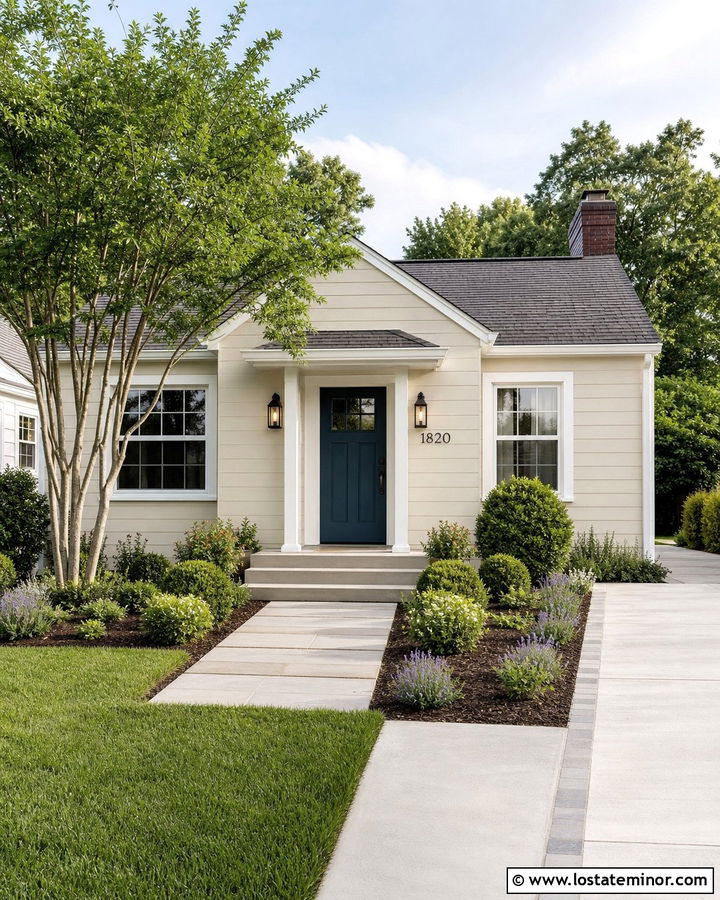 Sand House With Small Front Yard - 30 Sand House Design With Front Yard Ideas