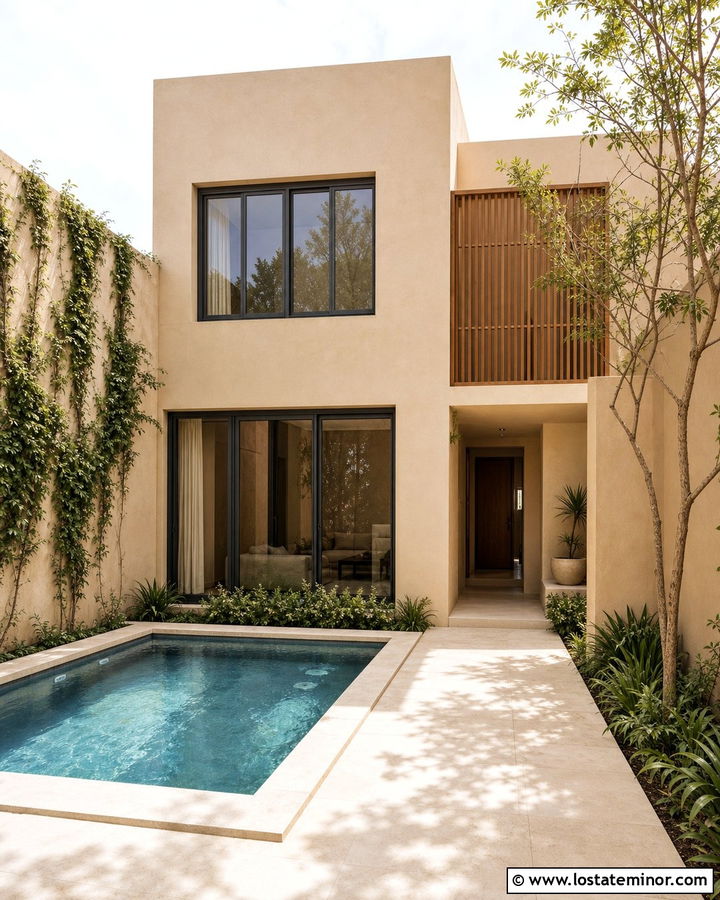Sand House With Small Plunge Pool - 30 Sand House Design With Swimming Pool Ideas