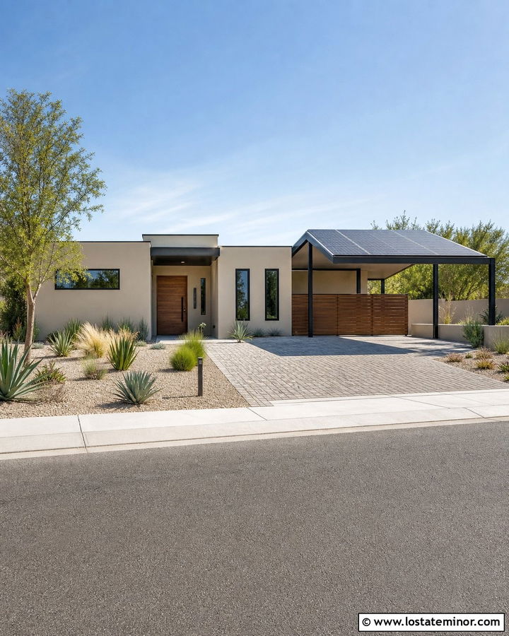 Sand House With Solar Carport - 30 Sand House Design With Carport Ideas