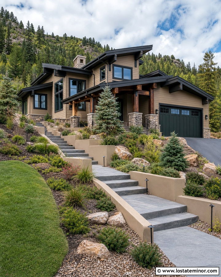 Sand House With Stepped Retaining Walls - 30 Sand House Design With Steps Ideas