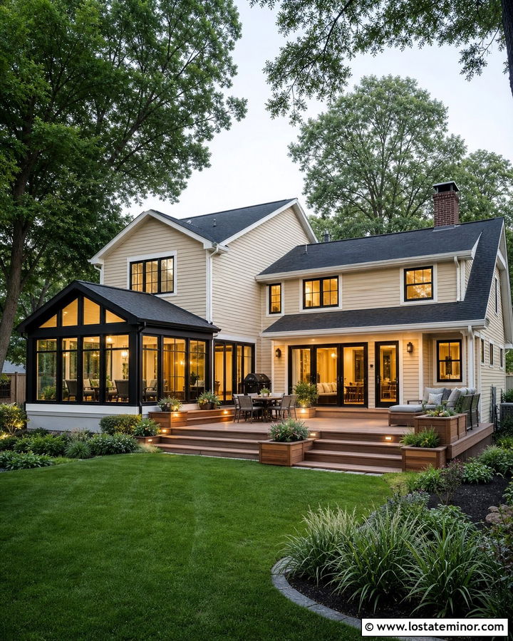 Sand House With Sunroom And Deck - 30 Sand House Design With Sunroom Ideas