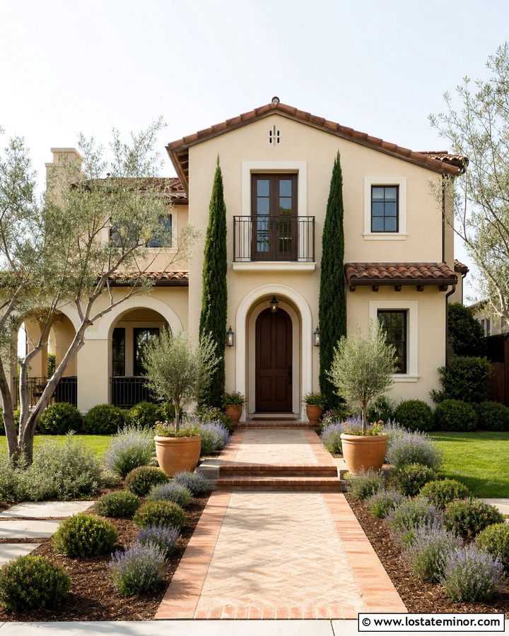 Sand House With Terracotta Front Yard Accents - 30 Sand House Design With Front Yard Ideas