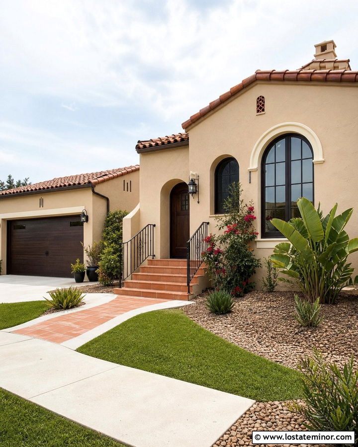 Sand House With Terracotta Tile Steps - 30 Sand House Design With Steps Ideas