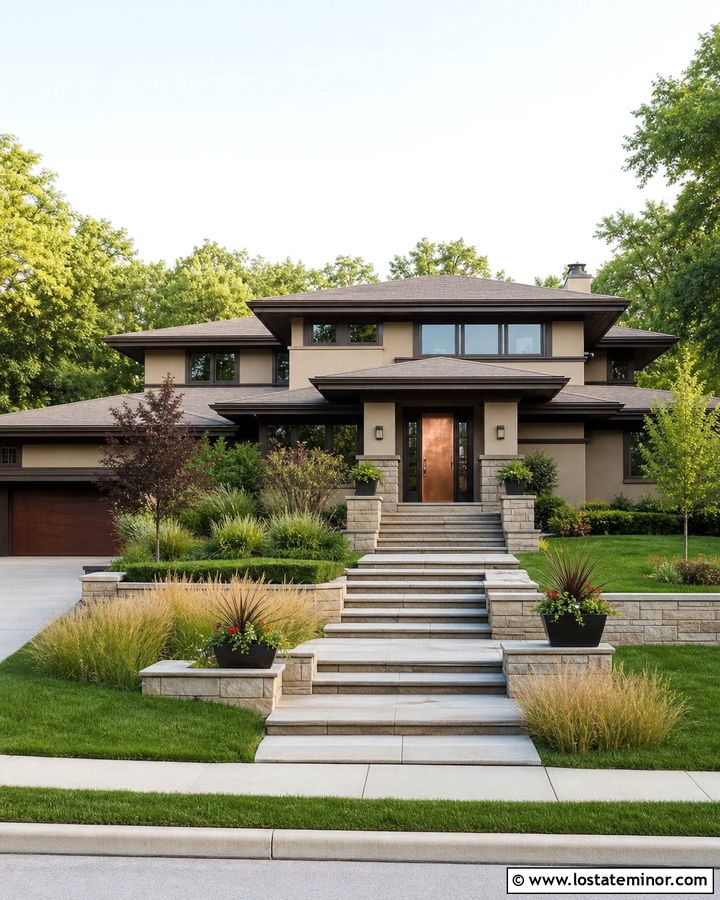 Sand House With Tiered Front Steps - 30 Sand House Design With Steps Ideas