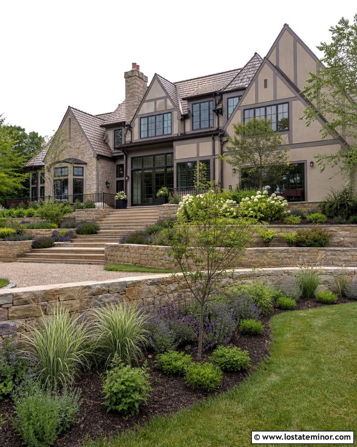Sand House With Tiered Gardens - 30 Sand House Design With Backyard Ideas