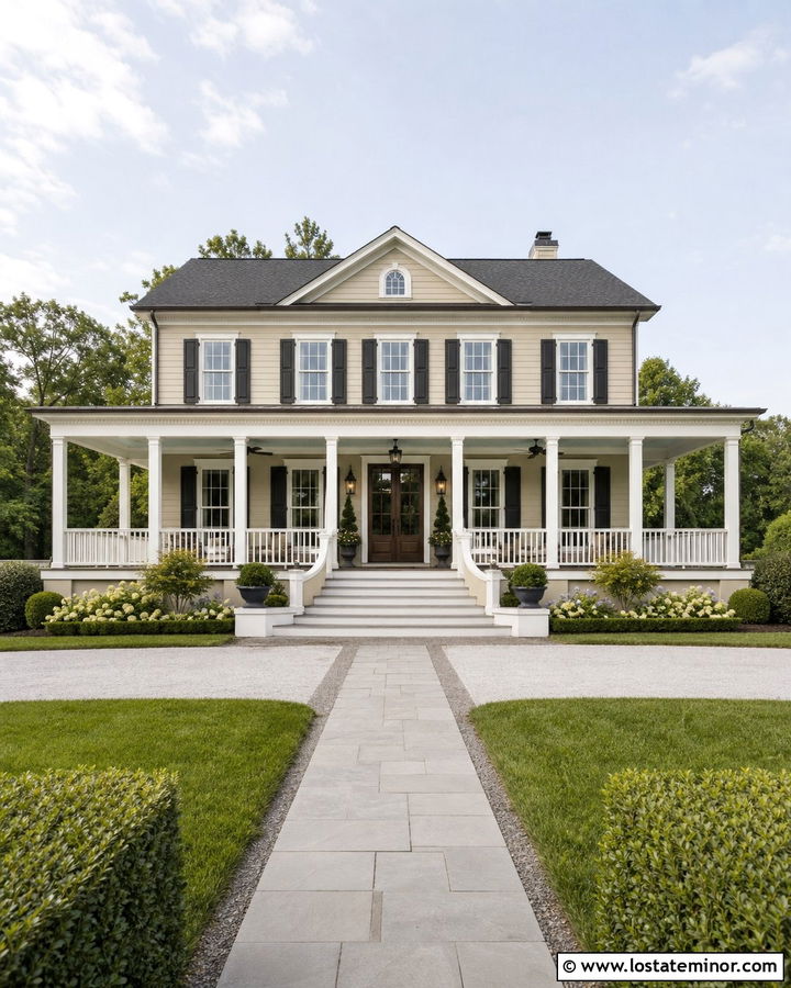 Sand House With Two Tone Porch Ceiling - 30 Sand House Design With Porch Ceiling Ideas