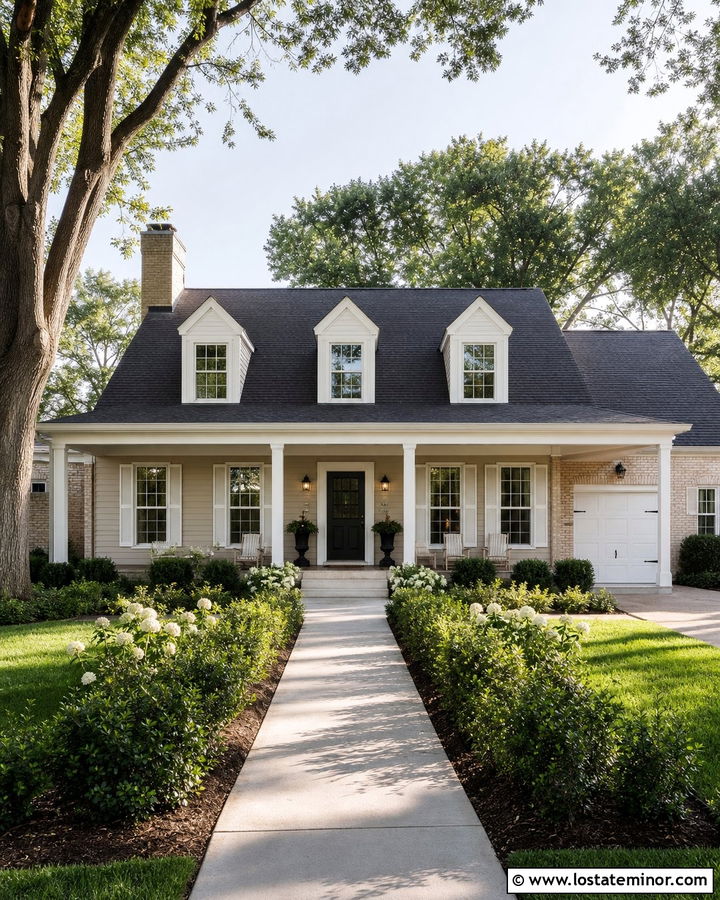Sand House With White Dormers - 30 Sand House Design With Dormers Ideas