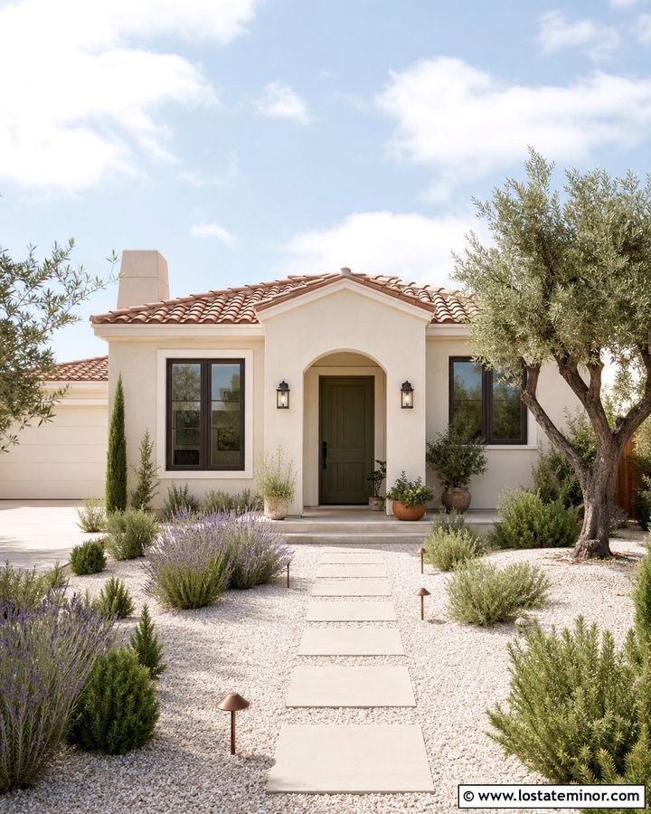 Sand House With White Gravel Walkway - 30 Sand House Design With Walkway Ideas